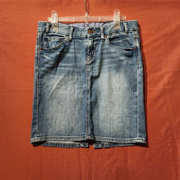 Gap 1969 Sz 8/M Blue Denim Jean Pencil Skirt 4 Pockets w/ Slit Y2K 90s Retro - Picture 8 of 8